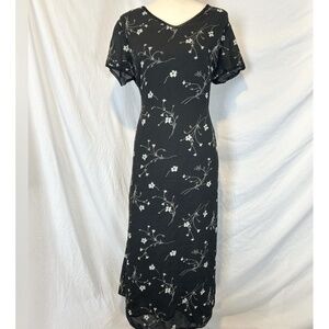 Vintage 90s Kathie Lee Floral Spring Dress Women Cottagecore Large